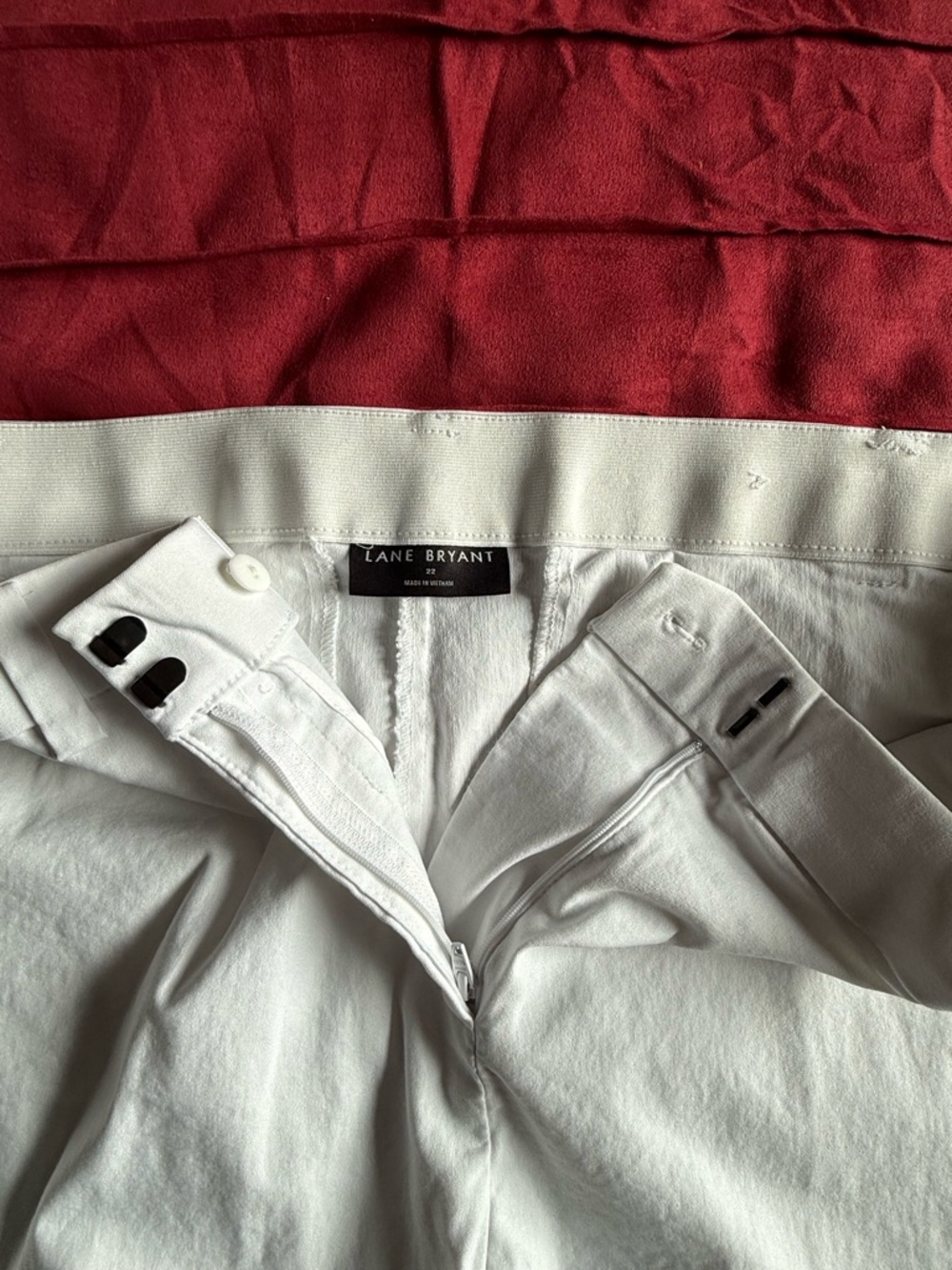 Lane Bryant White High-Rise Stretch Pants